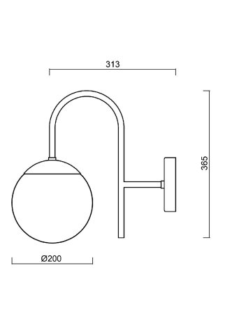IN-12LN/092 T Přisazené svítidlo se skleněným stínidlem 7W IP40 4