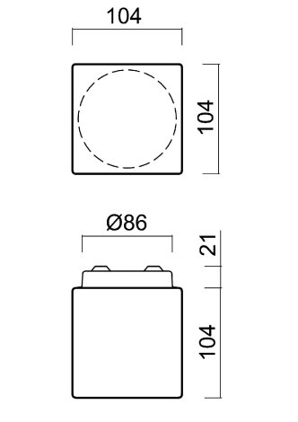 LED-1L09E350KN01/401 4K Přisazené LED svítidlo se skleněným stínidlem 2W 310lm 4000K IP44 5