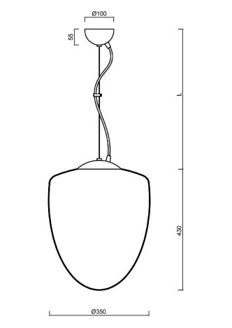 ZL11/095/L100 B Závěsné svítidlo se skleněným stínidlem 40W IP40 2
