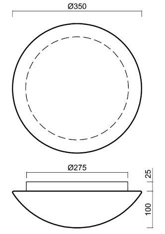 IN-22DU63/062 Přisazené svítidlo se skleněným stínidlem 2x7W IP43II 5