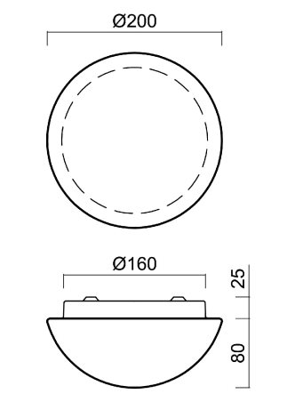IN-12BT11/011 Přisazené svítidlo se skleněným stínidlem 7W IP44 5