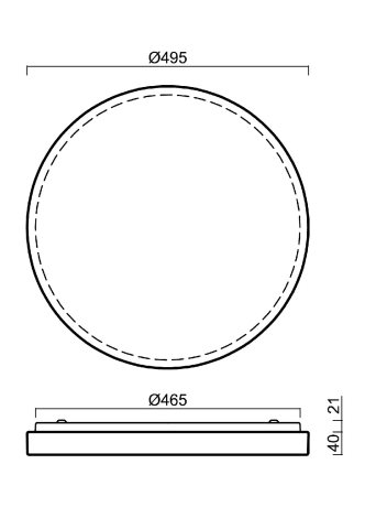 LED-1L20EXMP700KN94/PC44 4K Přisazené LED svítidlo s plastovým stínidlem 32W 3930lm 4000K IP54 3