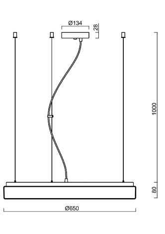 LED-6L51EMP1050ZLN10/PM25/L100 3K Závěsné LED svítidlo s plastovým stínidlem 100W 10010lm 3000K IP40 5