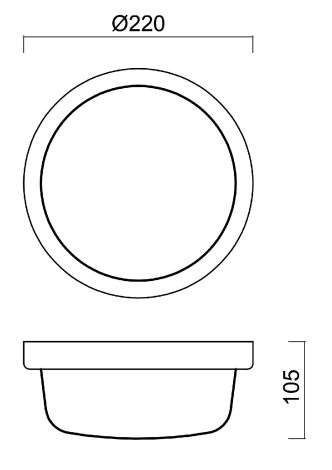 IN-152 LH Průmyslové svítidlo s plastovým stínidlem 7W IP54II 6