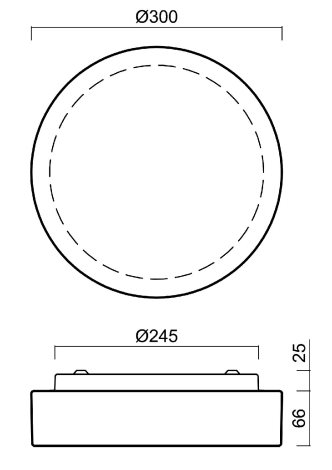 LED-1L14E500BT13/025 3K Přisazené LED svítidlo se skleněným stínidlem 13W 1460lm 3000K IP44 8