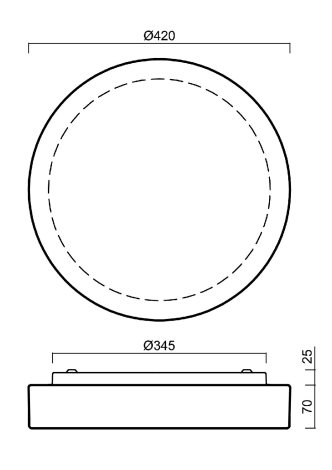 IN-22BT15/029 Přisazené svítidlo se skleněným stínidlem 2x13W IP44 5