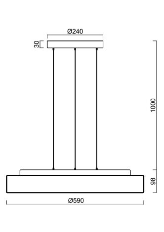 LED-1L23E950ZLE910/637/L100 S 4K Závěsné LED svítidlo se skleněným stínidlem 48W 5040lm 4000K IP40 2