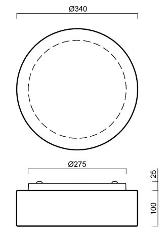 LED-1L14E500K64/412 3K Přisazené LED svítidlo se skleněným stínidlem 13W 1360lm 3000K IP43 2