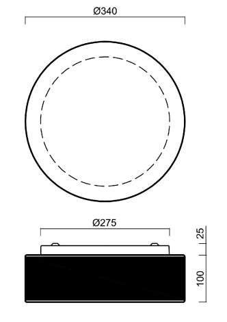 IN-22K64/412C Přisazené svítidlo se skleněným stínidlem 2x10W IP43 6