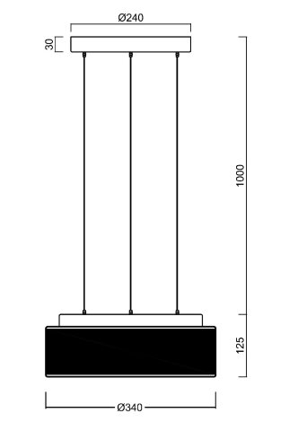 LED-1L14E500ZLE64/412C/L100 C 3K Závěsné LED svítidlo se skleněným stínidlem 13W 1000lm 3000K IP40 5
