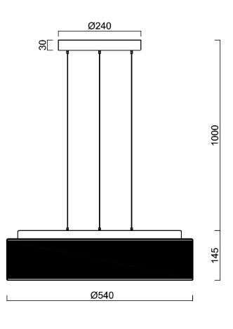LED-1L23E950ZLE910/414C/L100 C 3K Závěsné LED svítidlo se skleněným stínidlem 48W 3720lm 3000K IP40 6