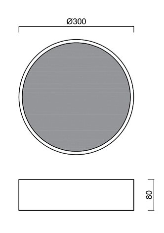 LED-1L14EMP700KN63/FC1B 3K Přisazené LED svítidlo s plastovým stínidlem 18W 320lm 3000K IP40 2