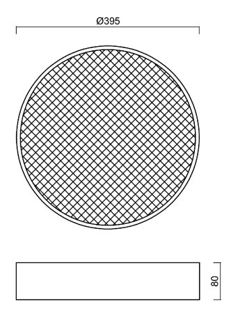LED-1L16EMP700KN83/FOP2C 3K Přisazené LED svítidlo s plastovým stínidlem 34W IP40 2730lm 3000K 4
