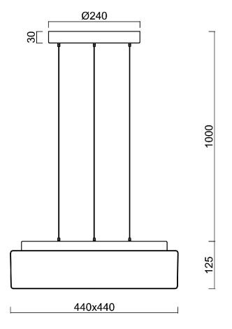 LED-1L16E700ZLE88/139/L100 S 3K Závěsné LED svítidlo se skleněným stínidlem 34W 3330lm 3000K IP40 6