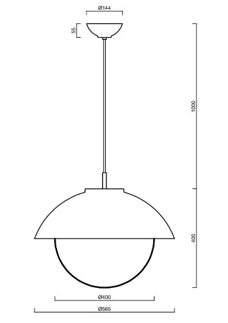 LED-5L06E600ZST/096/L100 KP GB 4K Závěsné LED svítidlo se skleněným stínidlem 27W 3010lm 4000K IP40 2