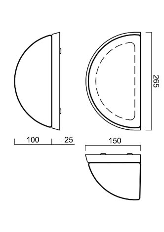 IN-12U5/244/DL15 Přisazené svítidlo se skleněným stínidlem 7W IP43 3