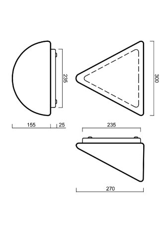 LED-1L26E700U31/322 3K Přisazené LED svítidlo se skleněným stínidlem 7W 680lm 3000K IP43 6