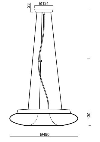 LED-1L62E700ZLX86/482/L100 S 4K Závěsné LED svítidlo se skleněným stínidlem 31W 3400lm 4000K IP20 5