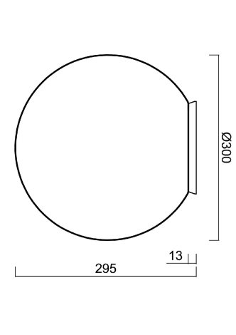 IN-12BD1/PE02 B Přisazené žárovkové svítidlo ON/OFF a polyetylenové stínidlo, bílá 3