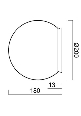 LED-5L05E500BD1/192 CR 3K Přisazené LED svítidlo se skleněným stínidlem 8W 1080lm 3000K IP65 5