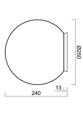 LED-5L05E500BD1/193 B 3K Přisazené LED svítidlo se skleněným stínidlem 8W 1080lm 3000K IP65 4
