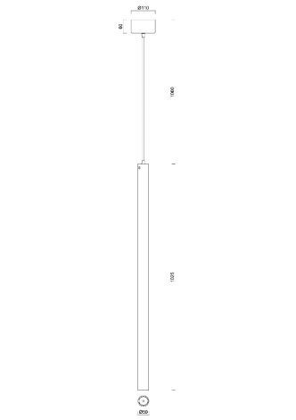 LED-12L71E700ZS/PM82/L100 C 4K Závěsné LED svítidlo s plastovým stínidlem 24W 3430lm 4000K IP20 5