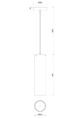 LED-6L76/1L77E1050ZS/PM84/L100 B 3K Závěsné LED svítidlo s plastovým stínidlem 45W 5680lm 3000K IP20 2