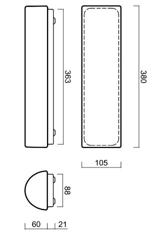 IN-22U11/131 Přisazené svítidlo se skleněným stínidlem 2x7W IP44 3