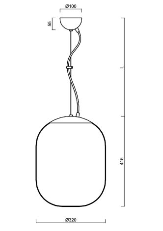 ZL11/296/L100 B Závěsné svítidlo se skleněným stínidlem 13W IP40 4