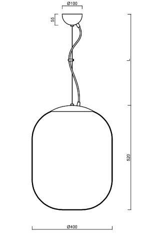LED-5L07E900ZL11/298/L100 B 4K Závěsné LED svítidlo se skleněným stínidlem 41W 6120lm 4000K IP40 3