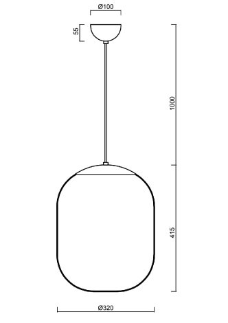 LED-5L06E600ZS11/296/L100 B DALI 3K Závěsné LED svítidlo se skleněným stínidlem 27W 3910lm 3000K IP4 4