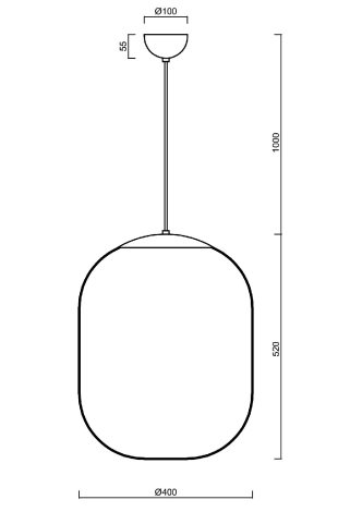 LED-5L07E900ZS11/298/L100 MS 3K Závěsné LED svítidlo se skleněným stínidlem 41W 5870lm 3000K IP40 3