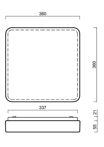 LED-1L34E500NU5/PC35C HF 4K Přisazené LED svítidlo s plastovým stínidlem 17W 1740lm 4000K IP54 2
