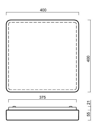 IN-32NU3/PC33 Přisazené svítidlo s plastovým stínidlem 3x7W IP44 2