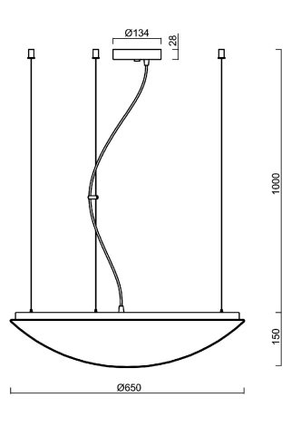 LED-6L51E700ZLN10/PM10/L100 DALI 3K Závěsné LED svítidlo s plastovým stínidlem 65W 6940lm 3000K IP40 3
