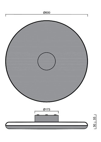 LED-3L65E1050K2H/PF92 O 3K Přisazené LED svítidlo s plastovým stínidlem 38W 4450lm 3000K IP40 2