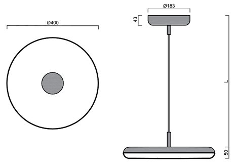 LED-1L64E700ZST/FP91/L100 C 4K Závěsné LED svítidlo s plastovým stínidlem 31W 3620lm 4000K IP40 4