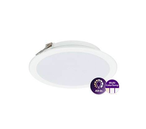 DN065B G4 LED20/830_840_865 19W D200 RD Zapuštěný tenký downlight tvar kruhu, 19W 2000lm
