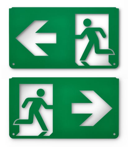 EM159Z WL/CM EXIT SIGN LEGEND LEFT/RIGHT Nouzový východ tabulka vlevo/vpravo