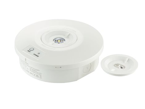 EM152C SM 2S OA/CO NM3 ELP WH IP65 Nouzový přisazený downlight, 3h, 2W, 273lm