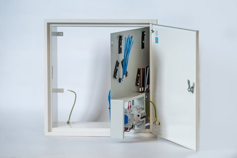Rozvaděč elektroměrový RE11/Z_B63A nerez lakovaný bílý bez hl. jističe UNI-FV 2025 ČEZ+EGD vyp. 63A 3