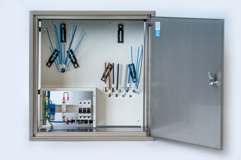 Rozvaděč elektroměrový RE11/Z_N63A nerez broušený bez hl. jističe UNI-FV 2025 ČEZ+EGD vyp. 63A 2