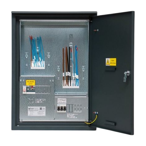 Rozvaděč elektroměrový EMR 2 ANTRACIT bez hl.jističe uni-FV 2025 ČEZ+EGD vyp. 63A 1