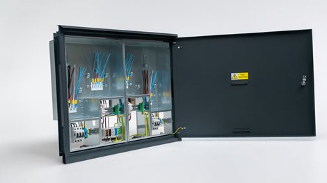 Rozvaděč elektroměrový EMR 2/2 ANTRACIT bez hlavního jističe uni-FV 2025 ČEZ+EGD vyp. 63A 1x hl.přív 12