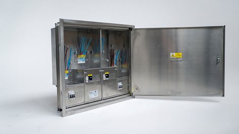 Rozvaděč elektroměrový EMR 2/2 NEREZ bez hlavního jističe uni-FV 2025 ČEZ+EGD vyp. 63A 1x hl.přívod  5