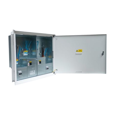 Rozvaděč elektroměrový EMR 2/2 bez hlavního jističe uni-FV 2025 ČEZ+EGD vyp. 63A 2x hl.přívod 20