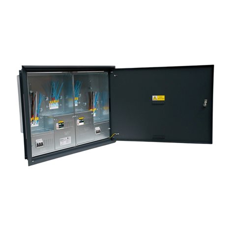 Rozvaděč elektroměrový EMR 2/2 ANTRACIT bez hlavního jističe uni-FV 2025 ČEZ+EGD vyp. 63A 2x hl.přív 11