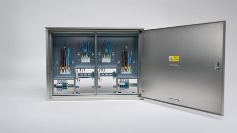 Rozvaděč elektroměrový EMR 2/2 NEREZ bez hlavního jističe uni-FV 2025 ČEZ+EGD vyp. 63A 2x hl.přívod 10