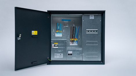 Rozvaděč elektroměrový EMR 2 + 24P ANTRACIT bez hl.jističe + 24M podružná část vpravo uni-FV 2025 63 1