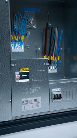 Rozvaděč elektroměrový EMR 2 + 24L ANTRACIT bez hl.jističe + 24M podružná část vlevo uni-FV 2025 63A 6